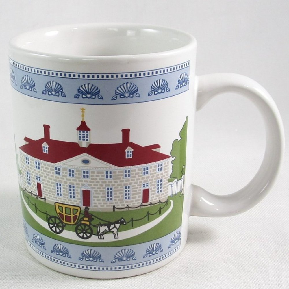 NOS George Washington's Mount Vernon Estate & Gardens Mug, Design Master, 2000